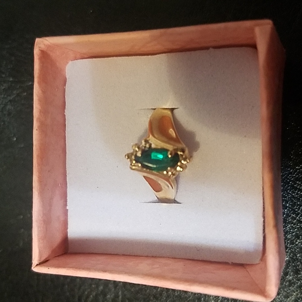 Lab Created Emerald Ring